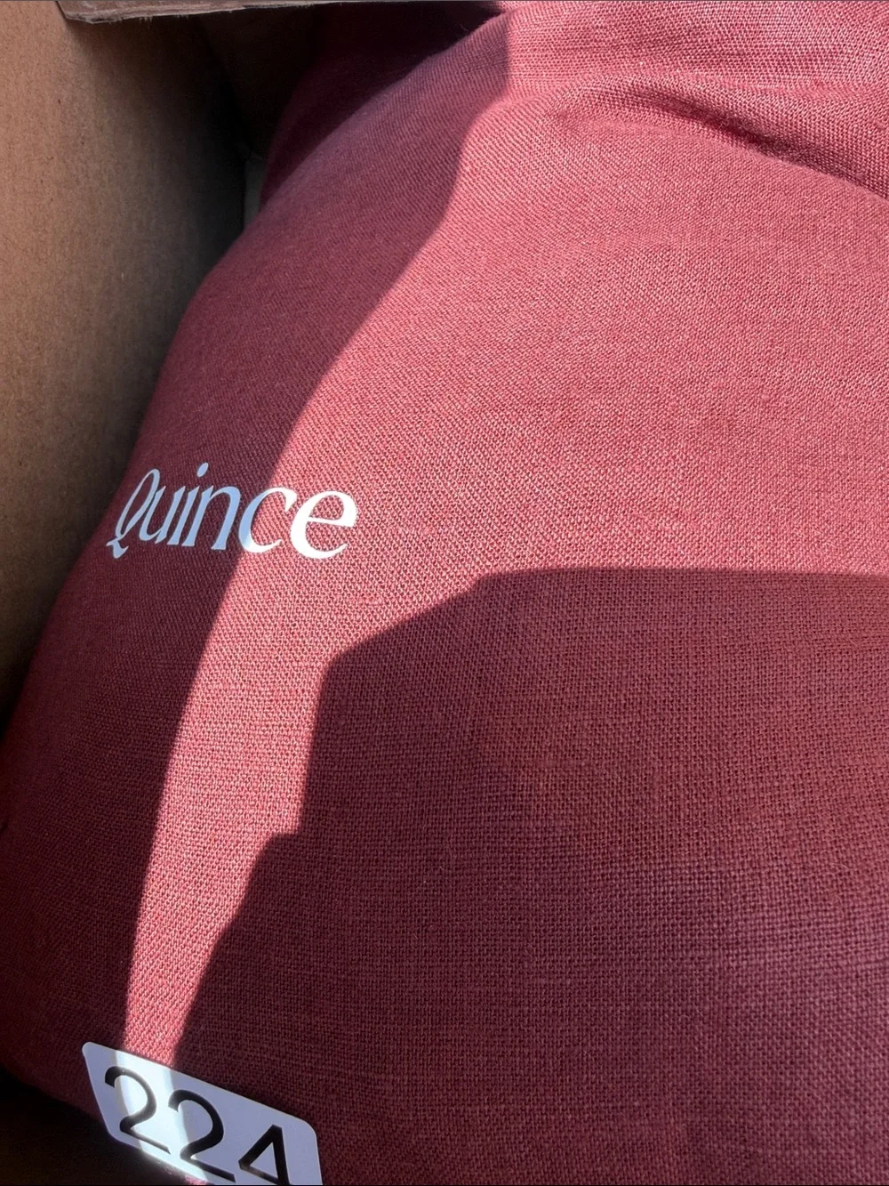 Quince European Linen Sheet Set in Burgundy  King 1132